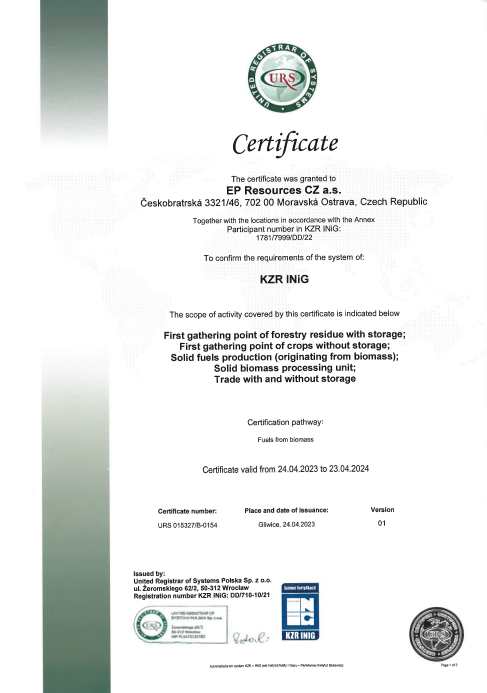 Successful certification of sustainability for biofuels